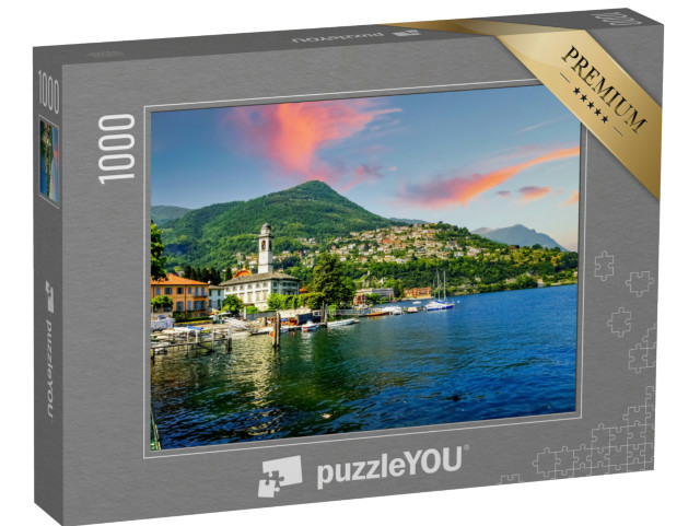 Puzzle 1000 pezzi „Centro storico di Cernobbio, Lago di Como, Italia“