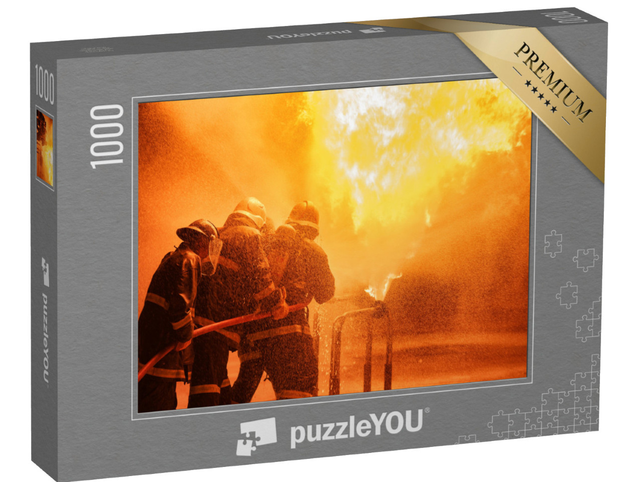 Puzzle 1000 pezzi „I vigili del fuoco combattono un incendio“