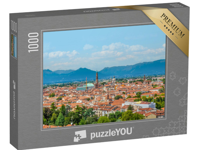 Puzzle 1000 pezzi „vista sullo skyline di Vicenza, il paese dell'architetto Andrea Palladio“