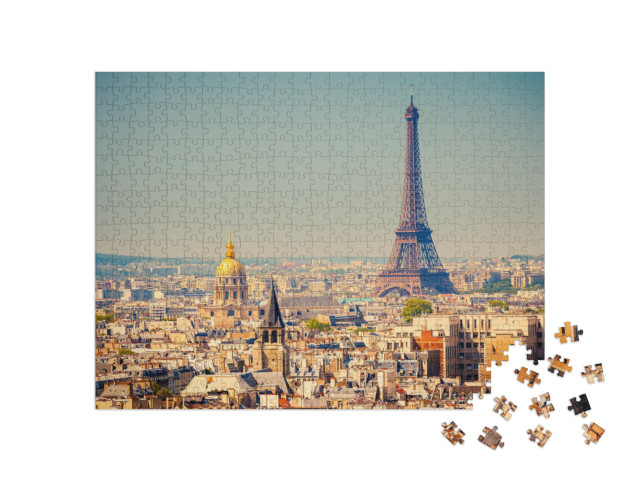 Puzzle 500 pezzi „Vista della Torre Eiffel, Parigi, Francia“