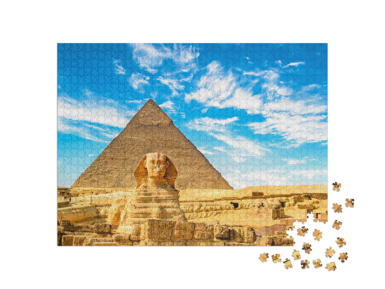 Puzzle 1000 pezzi „La Sfinge e la Piramide, Il Cairo, Egitto“