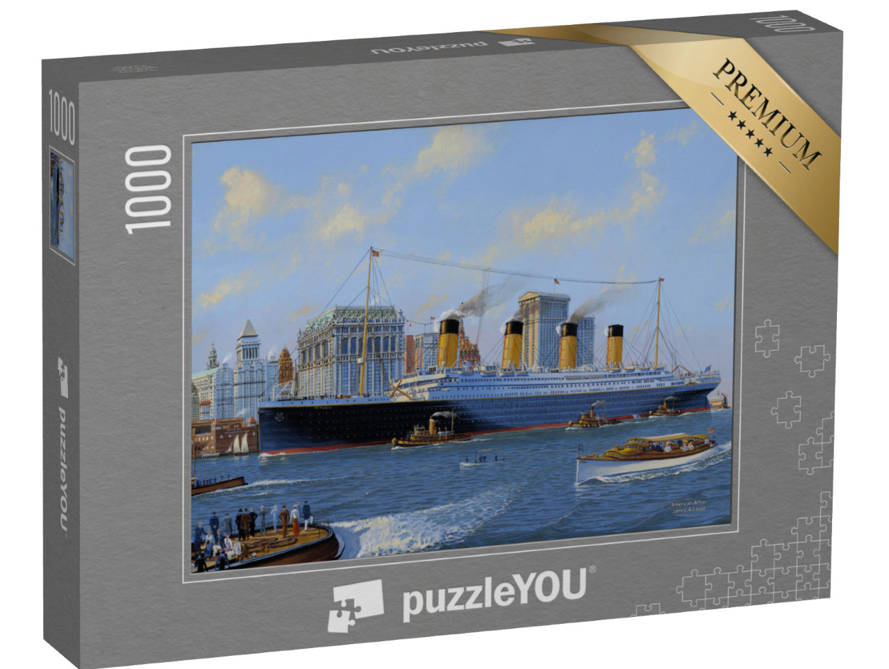 Puzzle 1000 pezzi „Il Titanic passa davanti a Lower Manhattan“