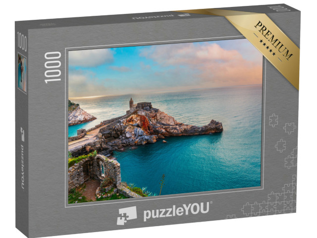 Puzzle 1000 pezzi „Chiesa di San Pietro nel mare di Portovenere, Italia.“