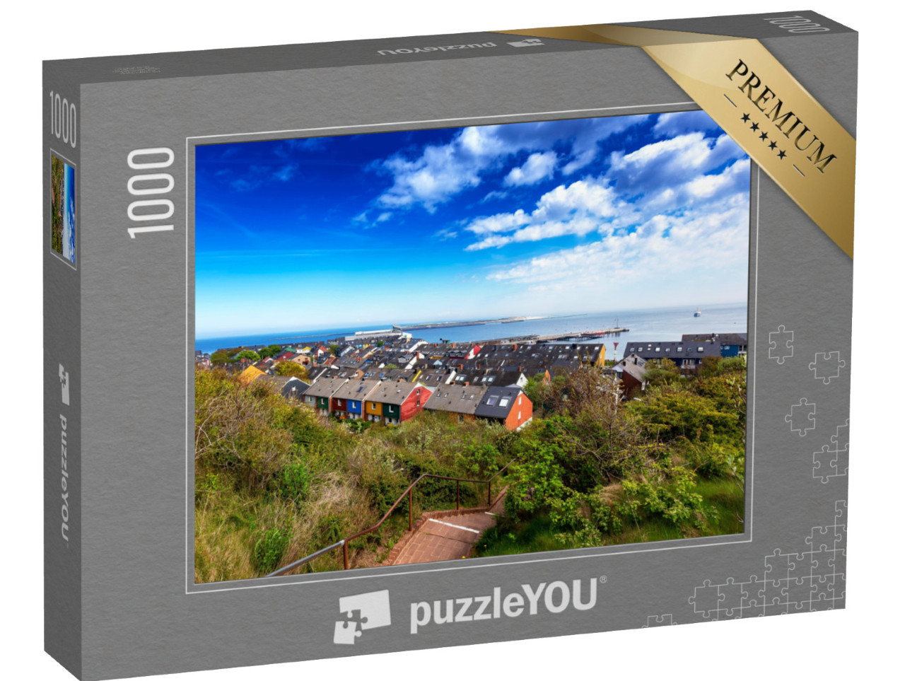 Puzzle 1000 pezzi „Villaggio di pescatori a Helgoland, Germania“