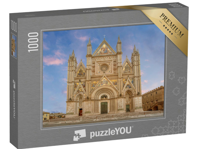 Puzzle 1000 pezzi „Vista panoramica della Cattedrale di Orvieto (Duomo di Orvieto), Umbria, Italia“