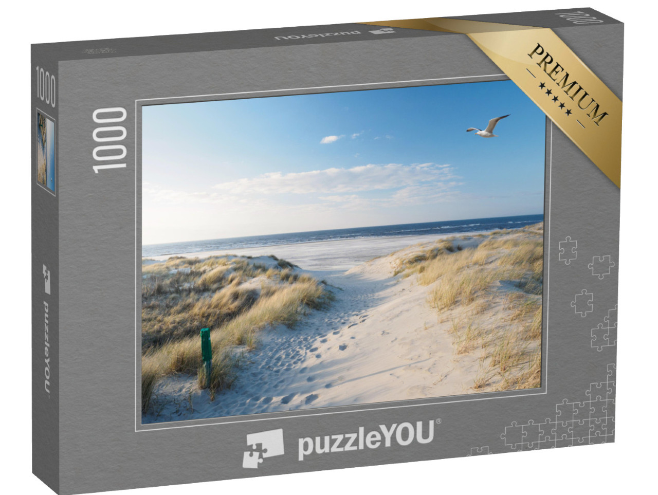 Puzzle 1000 pezzi „Spiaggia di sabbia bianca e dune del Mare del Nord“