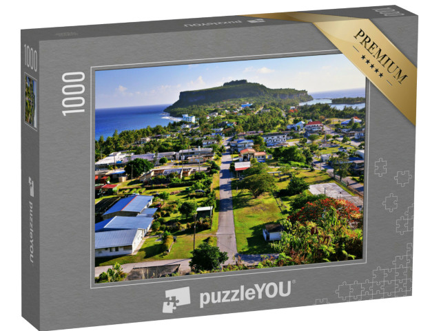Puzzle 1000 pezzi „Vista del villaggio di Song Song dall'osservatorio, Rota, Isole Marianne Settentrionali“