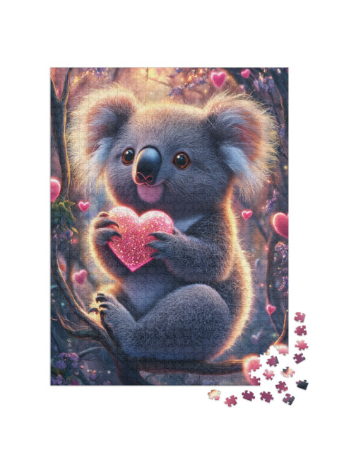 Puzzle 1000 pezzi „Koala Love: Il mio cuore batte per te“