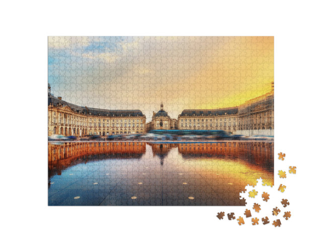 Puzzle 1000 pezzi „Impressionante Place de la Bourse, Bordeaux, Francia“