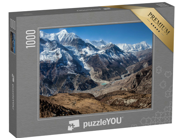Puzzle 1000 pezzi „Sentiero circolare dell'Annapurna, sentiero per il lago di ghiaccio“