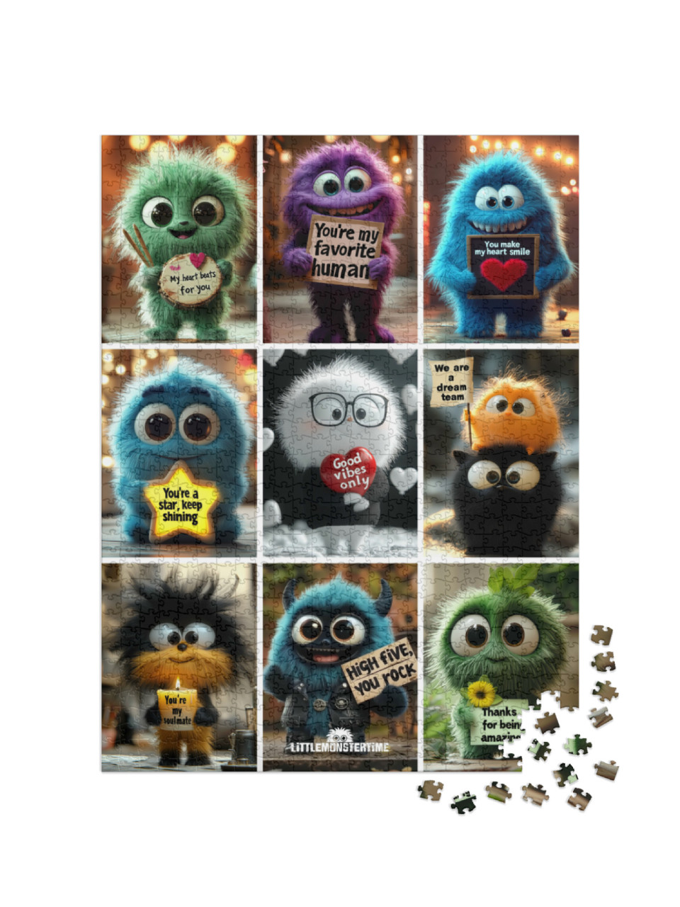 Puzzle 1000 pezzi „LITTLEMONSTERTIME: Collage Good Vibes Only“