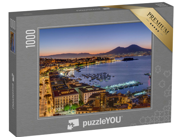 Puzzle 1000 pezzi „Napoli e il Vesuvio in Italia prima dell'alba“