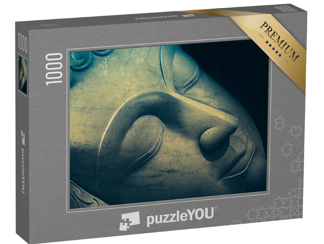 Puzzle 1000 pezzi „Artistico: primo piano del Buddha addormentato“