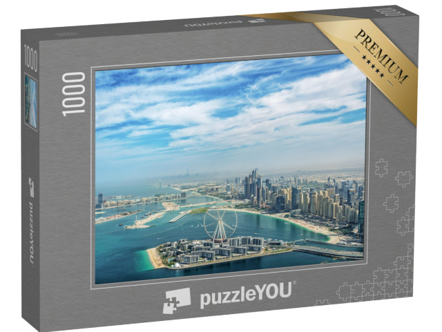 Puzzle 1000 pezzi „Impressionante vista aerea dello skyline di Dubai“