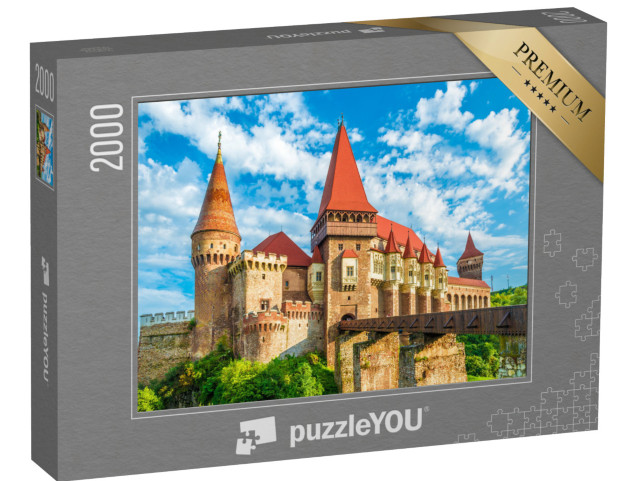 Puzzle 2000 pezzi „Castello medievale Hunyad Corvin, città di Hunedoara, Romania“
