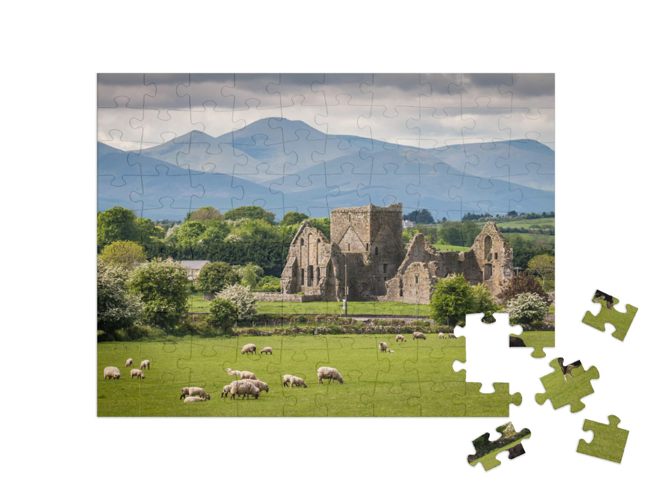 Puzzle 100 pezzi „Idilliaco paesaggio irlandese“
