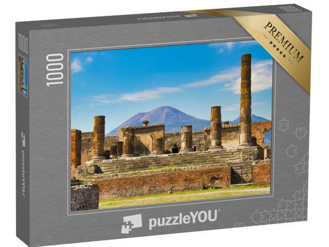Puzzle 1000 pezzi „Vista del Vesuvio dal foro di Pompei“