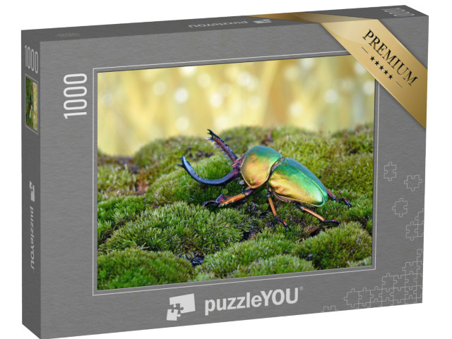 Puzzle 1000 pezzi „Scarabeo seghettato o cervo, uno dei coleotteri più belli al mondo“