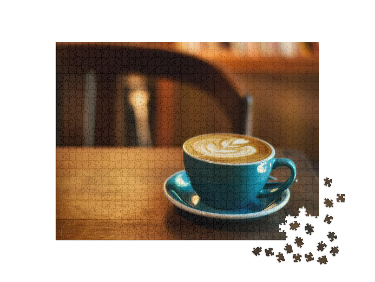 Puzzle 1000 pezzi „Latte art su un caffè appena fatto“