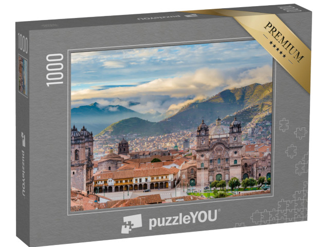 Puzzle 1000 pezzi „Il sole del mattino in Plaza de Armas, Cusco, città“