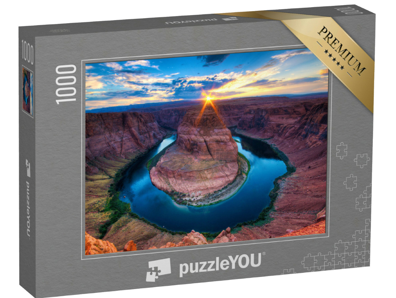Puzzle 1000 pezzi „Tramonto a Horseshoe Bend, Colorado Canyon“