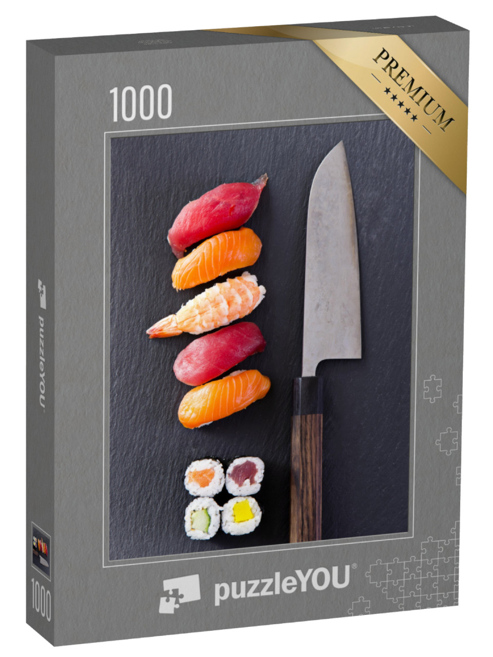 Puzzle 1000 pezzi „Sushi con coltello santoku“