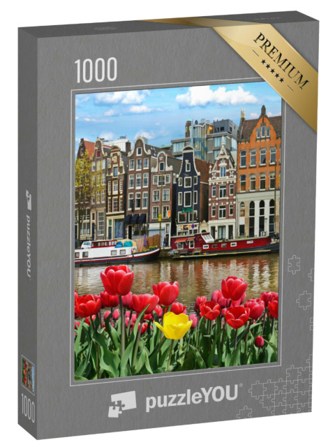 Puzzle 1000 pezzi „Un bellissimo canale ad Amsterdam, Paesi Bassi“