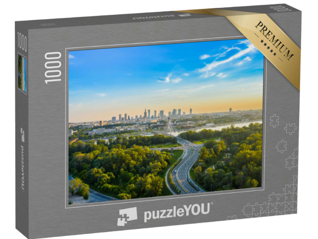 Puzzle 1000 pezzi „Skyline di Varsavia, Polonia“