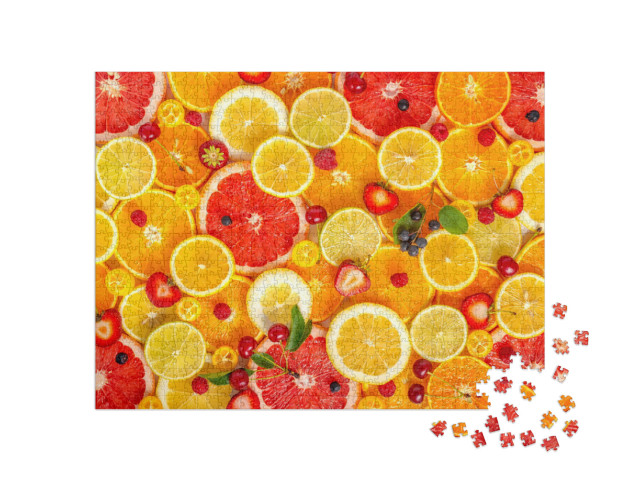 Puzzle 1000 pezzi „Agrumi freschi tagliati a fette“