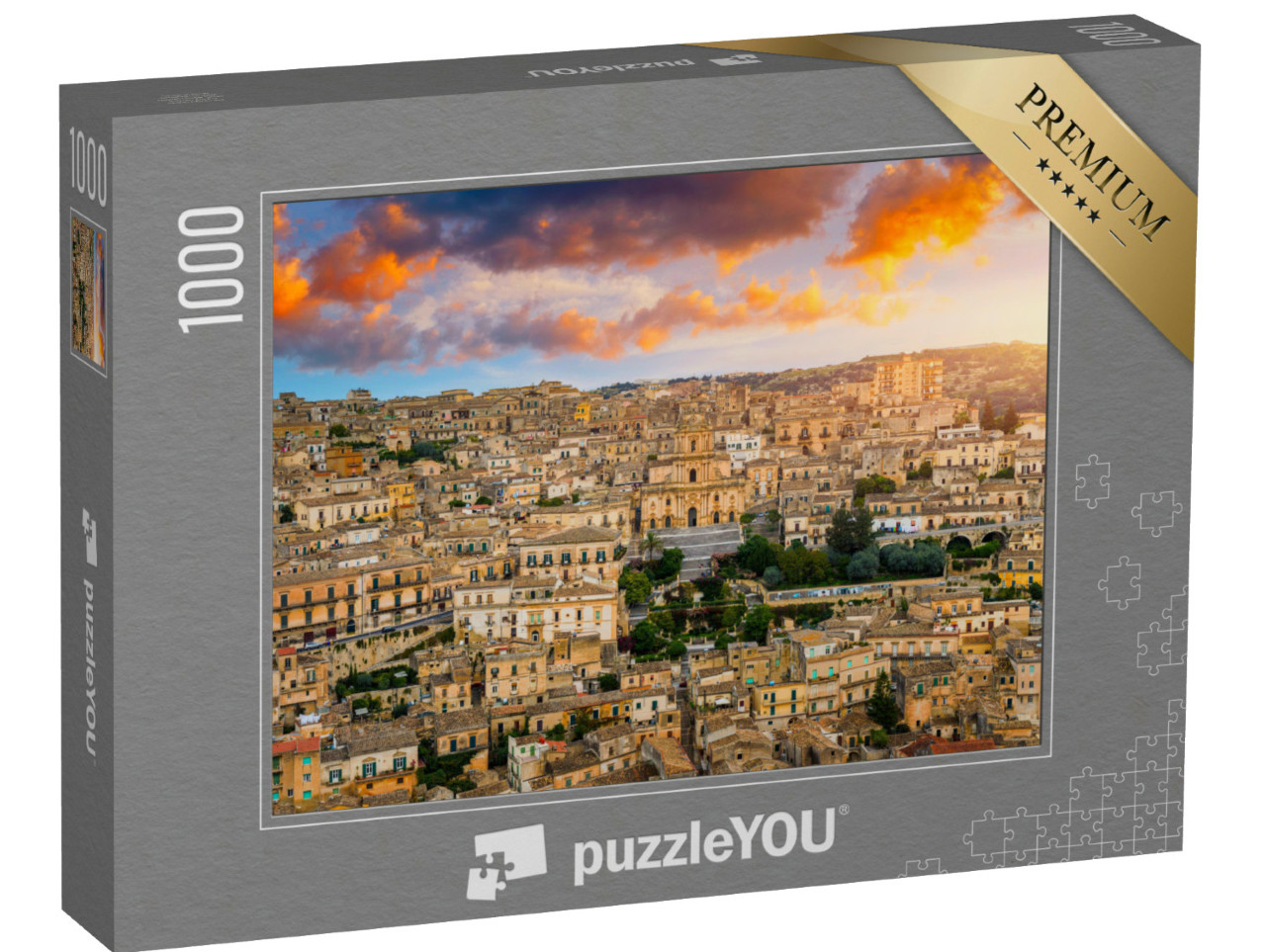 Puzzle 1000 pezzi „Vista di Modica in Sicilia, Italia“