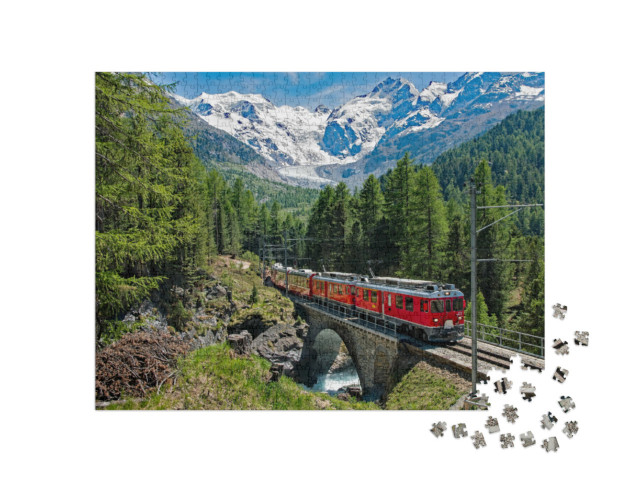 Puzzle 1000 pezzi „Bernina Express, Svizzera“
