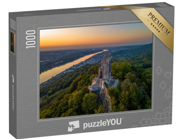 Puzzle 1000 pezzi „Le rovine del castello medievale di Drachenfels nella valle del Reno, vicino a Bonn“