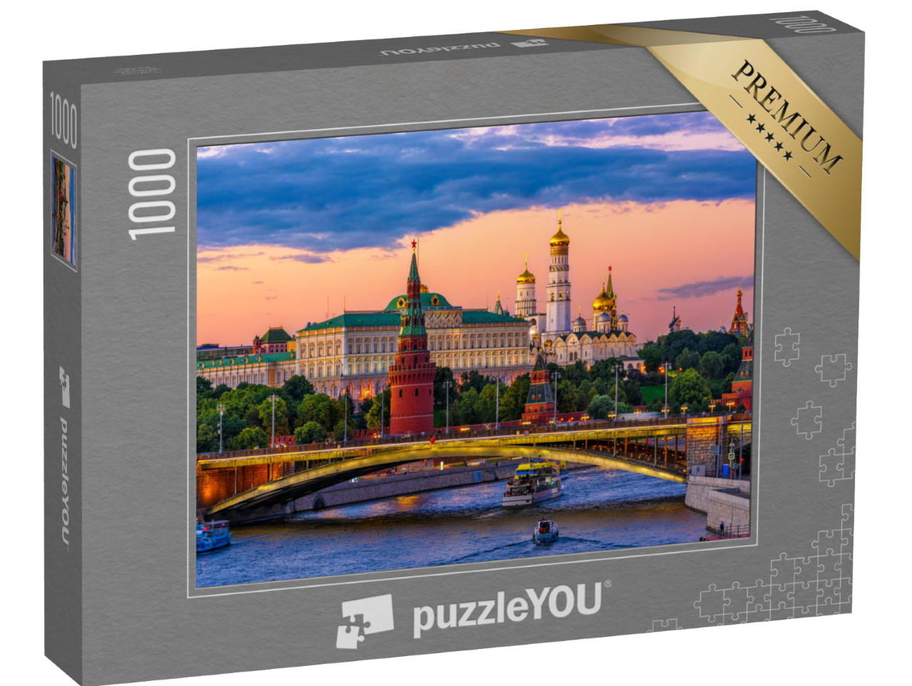 Puzzle 1000 pezzi „Cremlino di Mosca di notte, Russia“