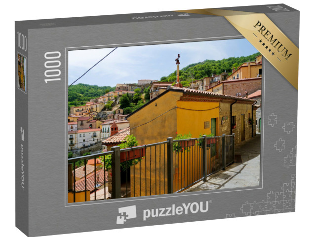 Puzzle 1000 pezzi „Castelmezzano, l'antico borgo immerso nei tipici panorami delle Dolomiti Lucane“