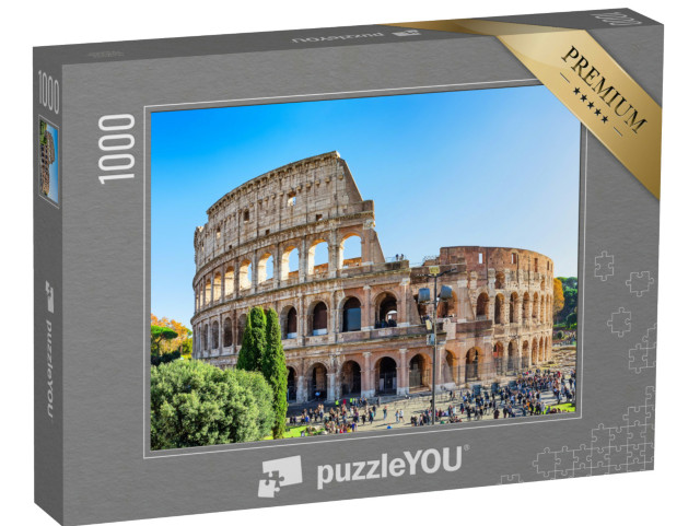 Puzzle 1000 pezzi „Ancient Roman ruins of the Colosseum, landscape of the ancient city of Rome, Italy“