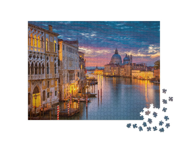 Puzzle 1000 pezzi „Calma serale sul Canal Grande, Venezia, Italia“