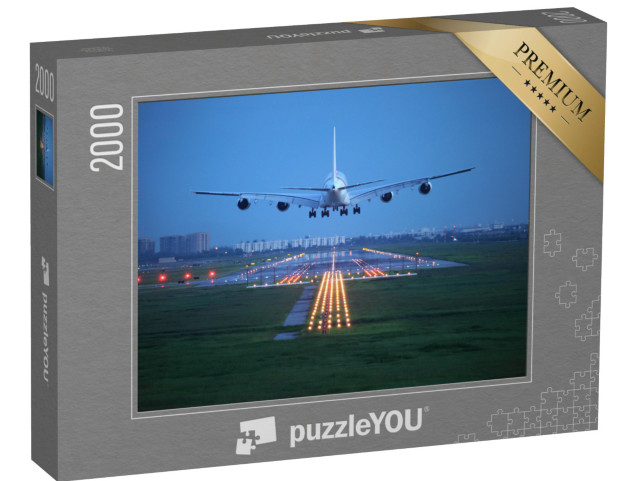 Puzzle 2000 pezzi „Atterraggio di aeromobili passeggeri a destinazione“