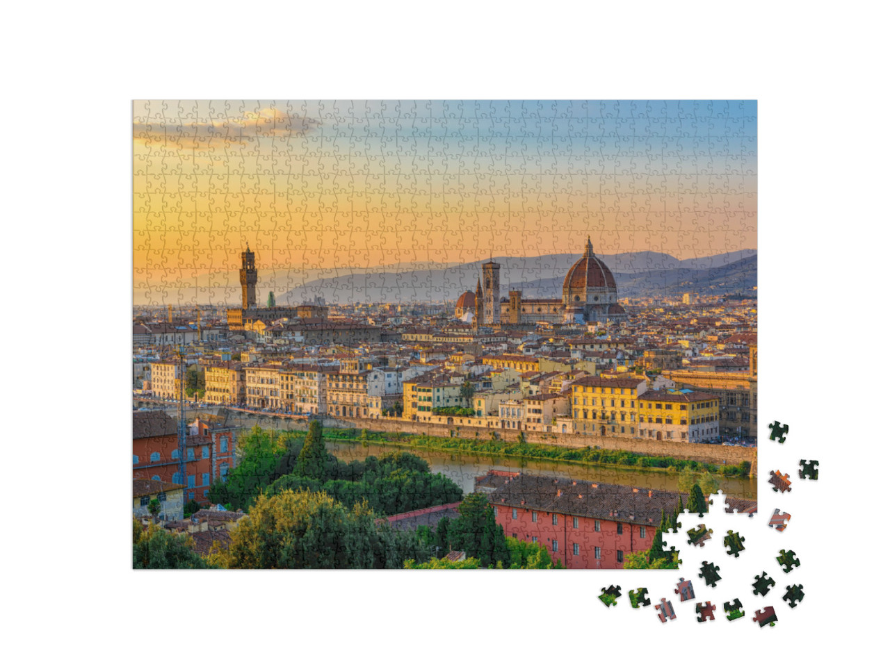 Puzzle 1000 pezzi „Tramonto su Firenze“