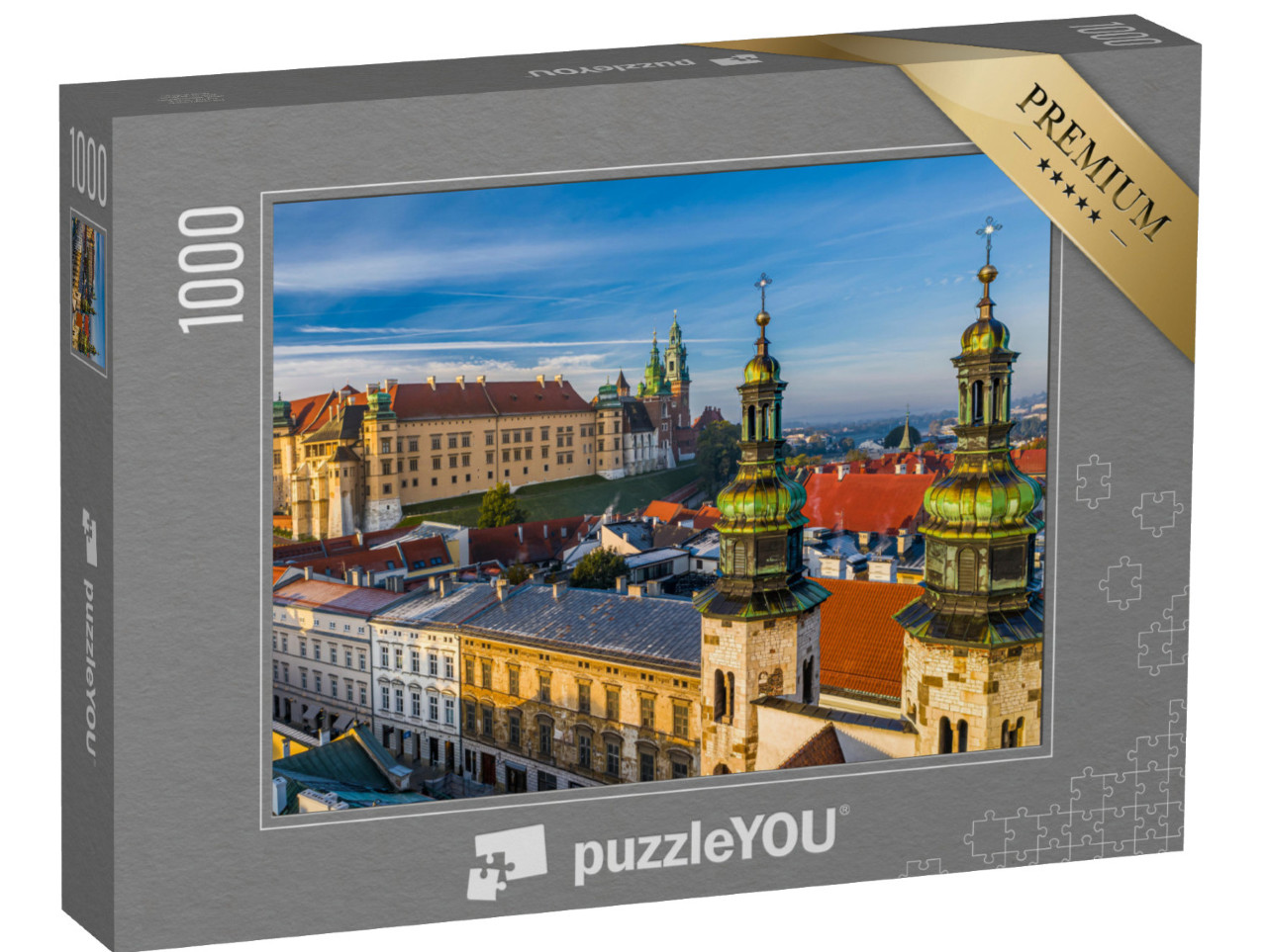 Puzzle 1000 pezzi „Centro di Cracovia con vista sul Castello di Wawel, Polonia“