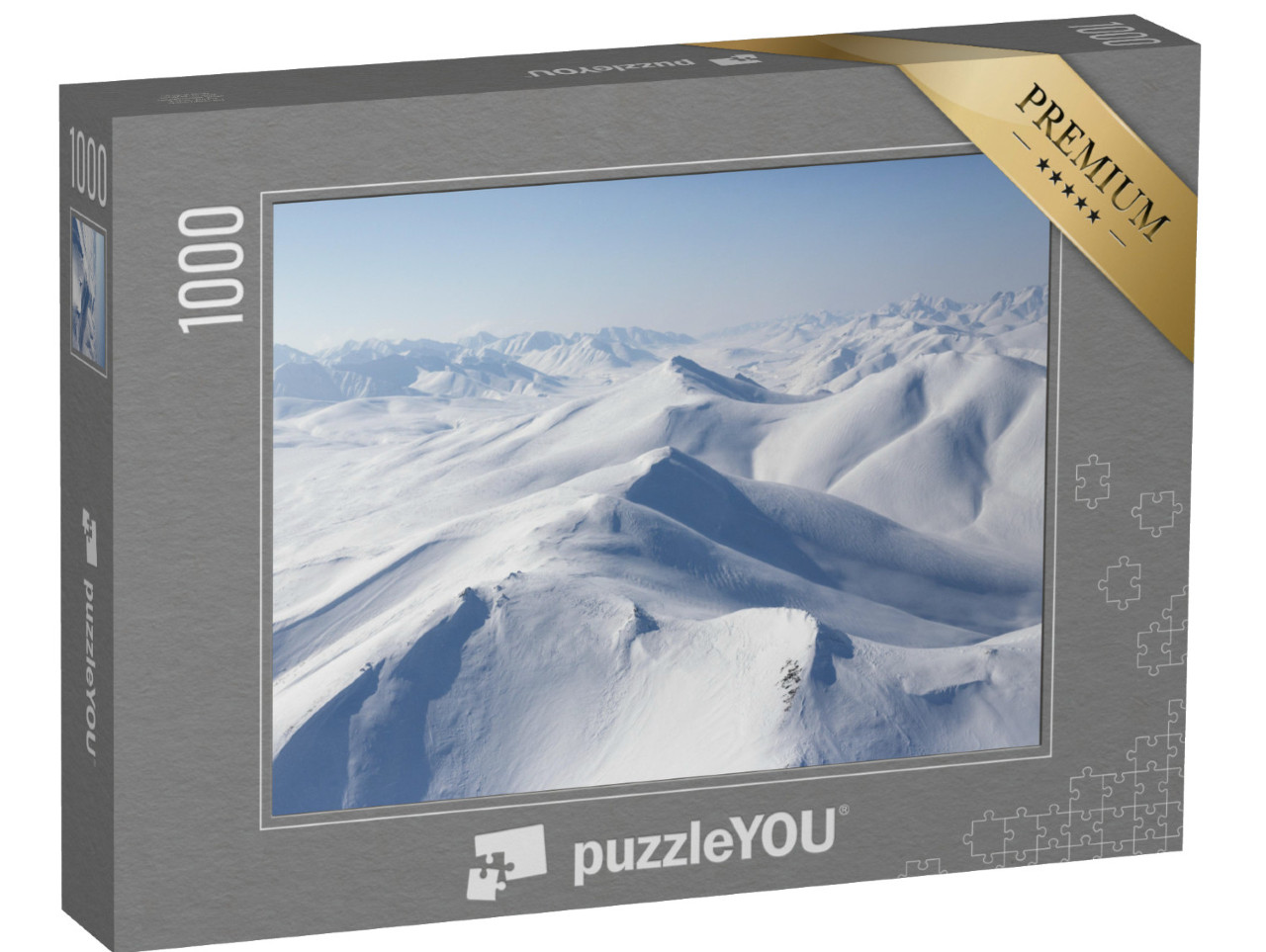 Puzzle 1000 pezzi „Bellissimo paesaggio artico dall'alto, Siberia, Russia“