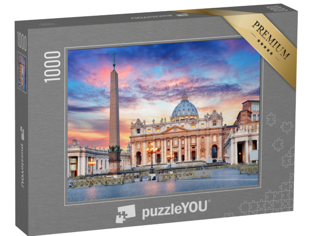 Puzzle 1000 pezzi „Alba sulla Basilica di San Pietro, Città del Vaticano, Roma“