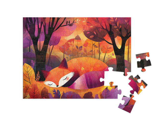 Puzzle 48 pezzi „Ferdinando la volpe nel mondo dei sogni“