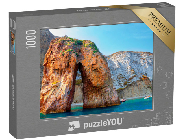 Puzzle 1000 pezzi „Arco naturale a circa 30 metri di altezza sul livello del mare, Ponza, Lazio, Italia“