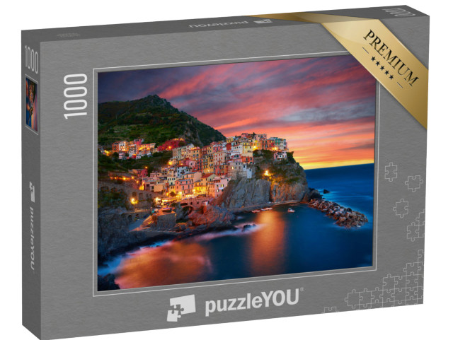 Puzzle 1000 pezzi „La famosa città di Manarola in Italia - Cinque Terre, Liguria“