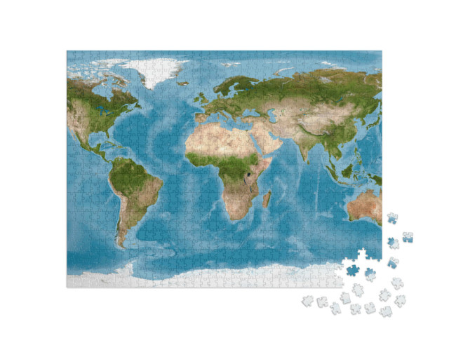 Puzzle 1000 pezzi „Mappa del mondo“