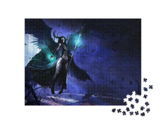 Puzzle 1000 pezzi „Angelo nero della morte“