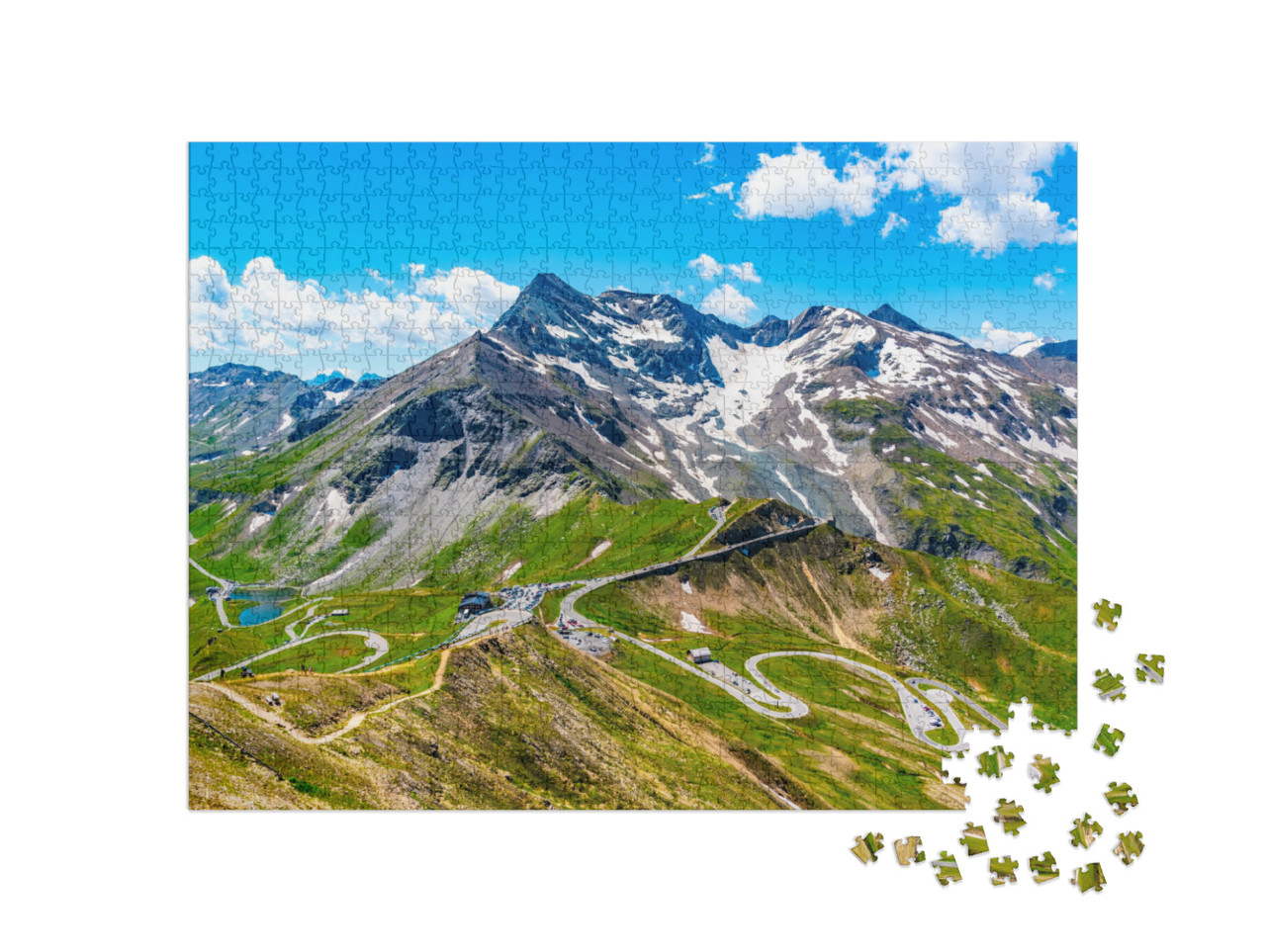 Puzzle 1000 pezzi „Strada alpina del Grossglockner negli Alti Tauri, Austria“