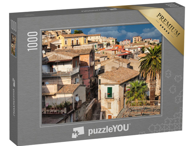 Puzzle 1000 pezzi „Veduta del borgo di Rossano, Aspromonte, Calabria in Italia“