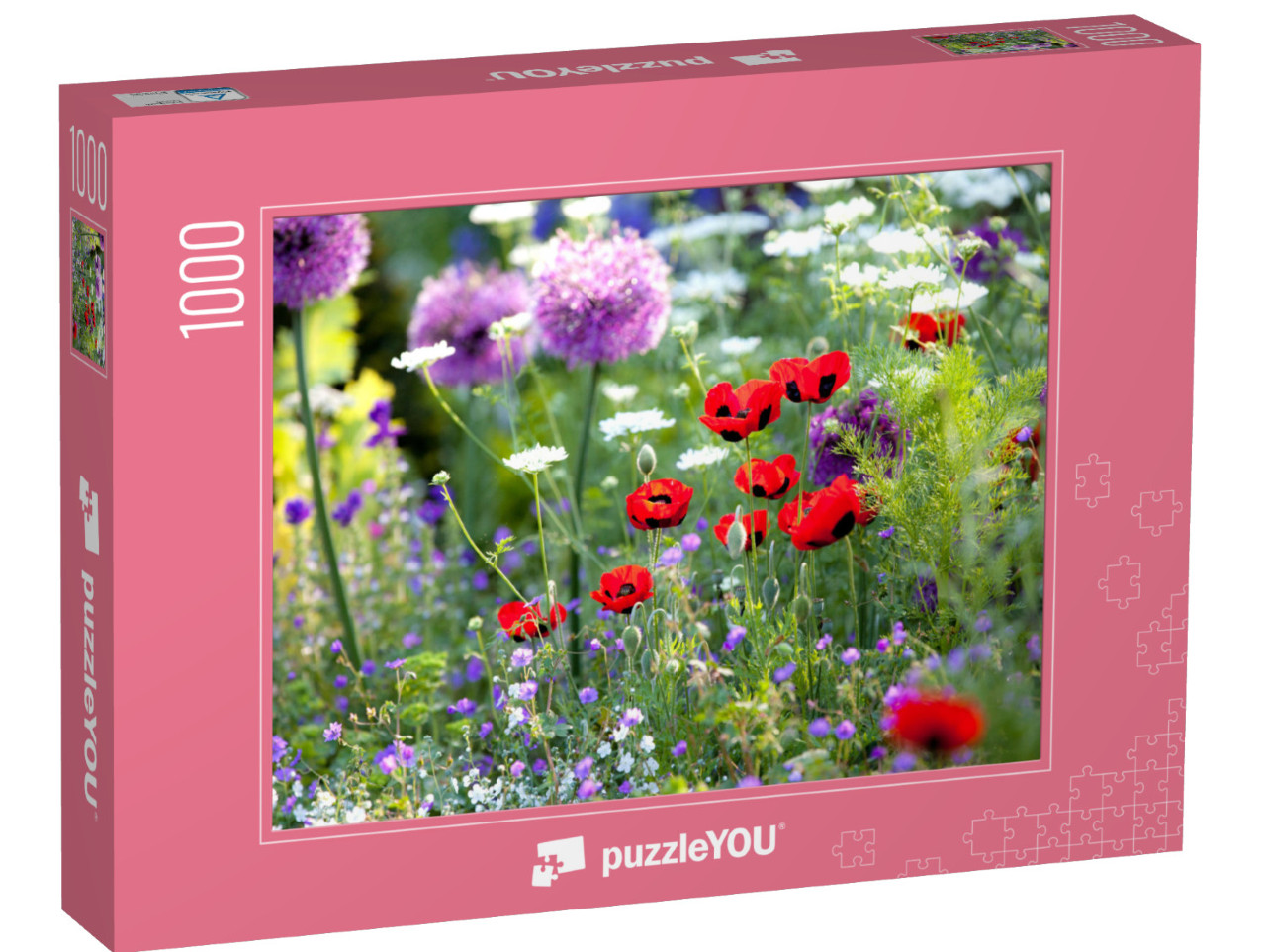 Puzzle 1000 pezzi „Un giardino di fiori selvatici inondato di sole“