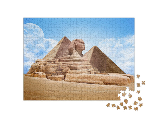 Puzzle 1000 pezzi „Piramidi e Grande Sfinge, Egitto“